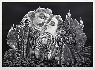 "Meeting", a series of illustrations "Taras Bulba" by N. Gogol, 1999