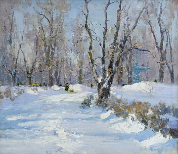 "Park in winter", 1958
