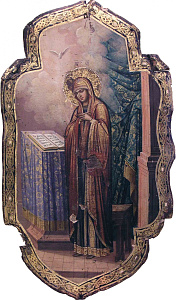 Благовещение (Богородицы). Деталь композиции. Царские врата. Москва. Вторая половина 19 в. 