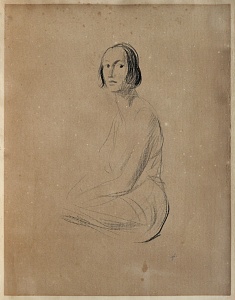 "Portrait of Sitting Jeannette", about 1920