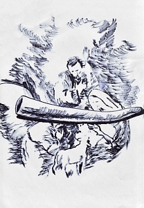  — "The Holy Family and the ceramic scabbard of the samurai sword", 2023