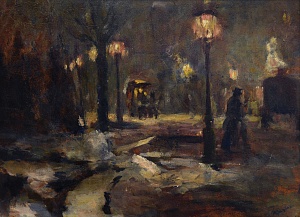 «Night in the park», 1910s