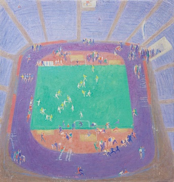 "The stadium Dynamo. Training day", 1964