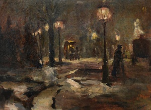«Night in the park», 1910s