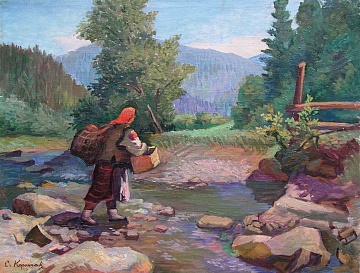 "Across the stream. Varatin", 1956