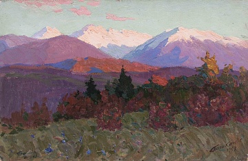 "Evening in the mountains", 1967