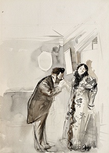 "Hand-kissing", about 1895