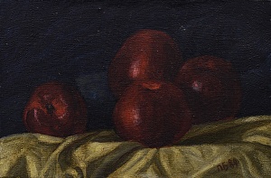 "Still life with apples", 1989