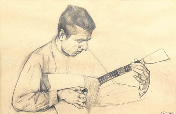 “Balalaika player”, 1950s