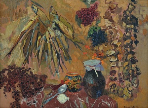 Still life with fish and mushrooms, 1973