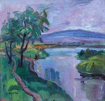 "On the banks of the river Uzh", 1940s