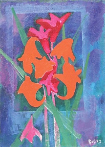 «Натюрморт с красными цветами», 1997