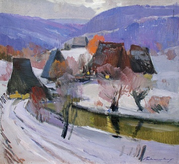 "Hutsul village in winter", 1971