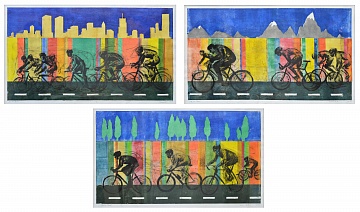 Triptych "Tour de France", 2014