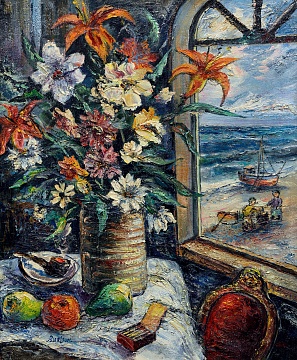 "Still life by the window", 1950s