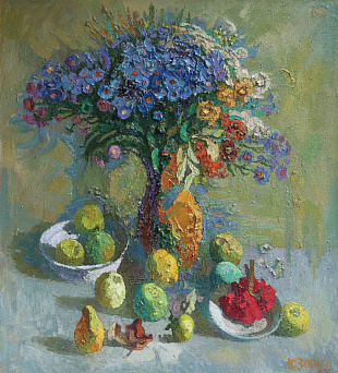«Букет цветов и калина», 1995