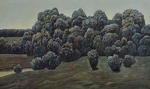 "Landscape with a forest", 1974