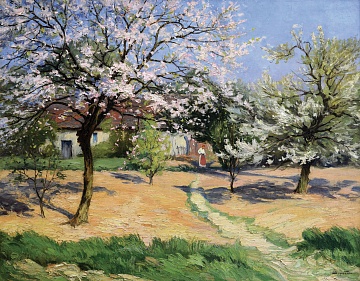 "Spring Ukrainian landscape", 1900s