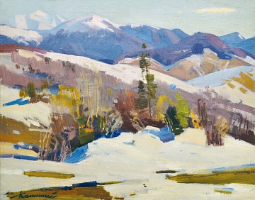 "Sunset in the mountains", 1976