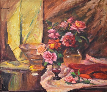 "Still life with roses", 1960th