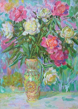 "Bouquet of peonies", 1985